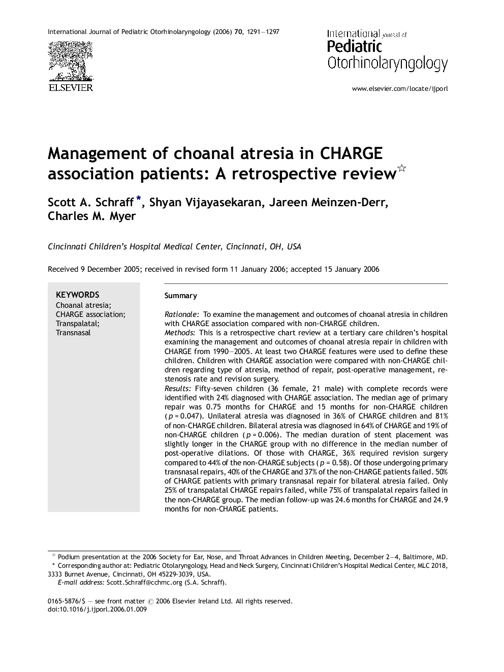 Management of choanal atresia in CHARGE association patients: A retrospective review