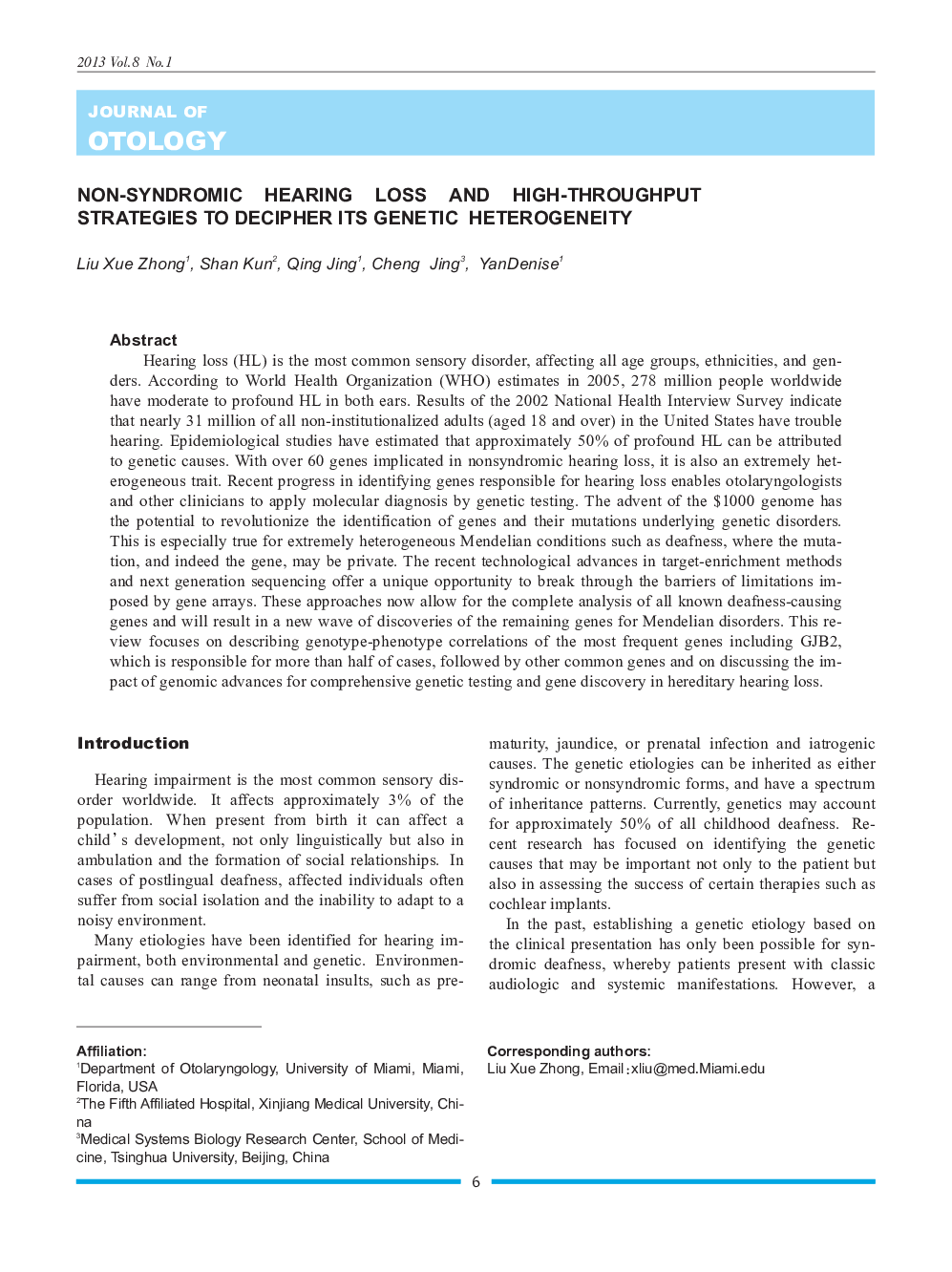 Non-Syndromic Hearing Loss and High-Throughput Strategies to Decipher Its Genetic Heterogeneity