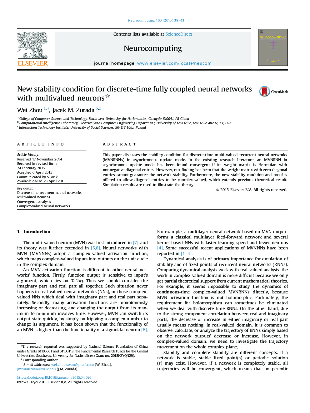 New stability condition for discrete-time fully coupled neural networks with multivalued neurons 