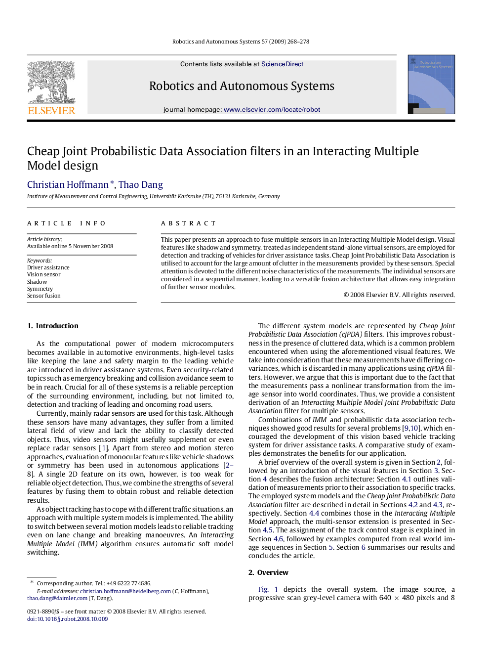 Cheap Joint Probabilistic Data Association filters in an Interacting Multiple Model design