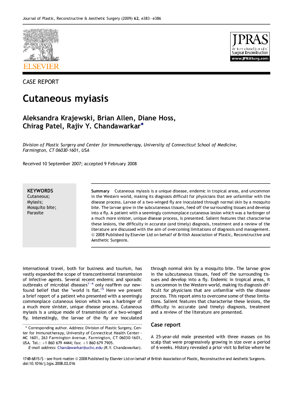 Cutaneous myiasis