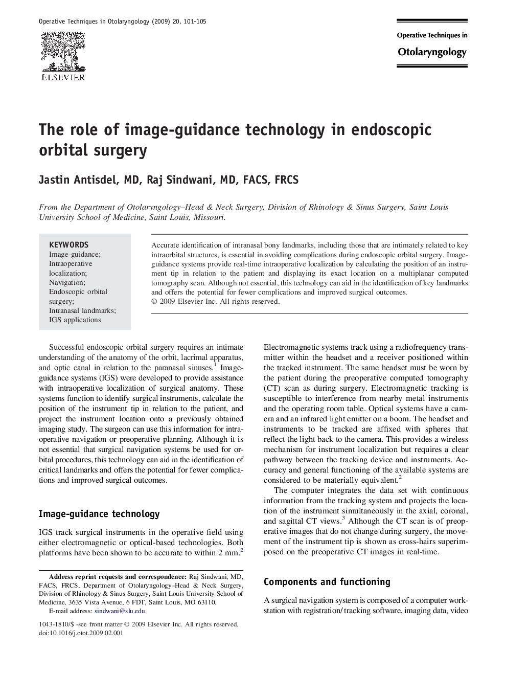 The role of image-guidance technology in endoscopic orbital surgery