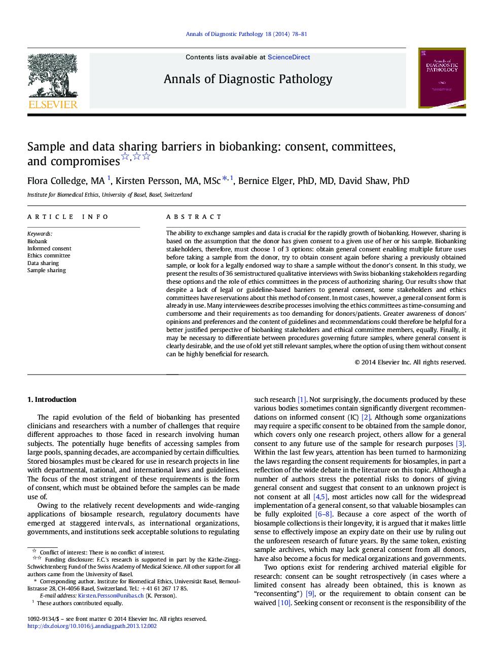 Sample and data sharing barriers in biobanking: consent, committees, and compromises 