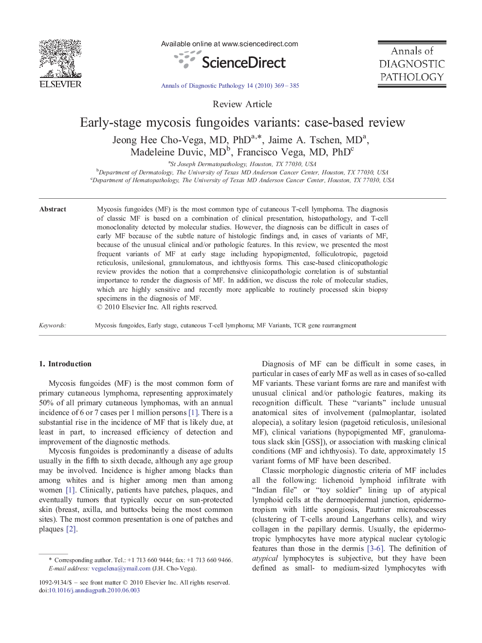 Early-stage mycosis fungoides variants: case-based review