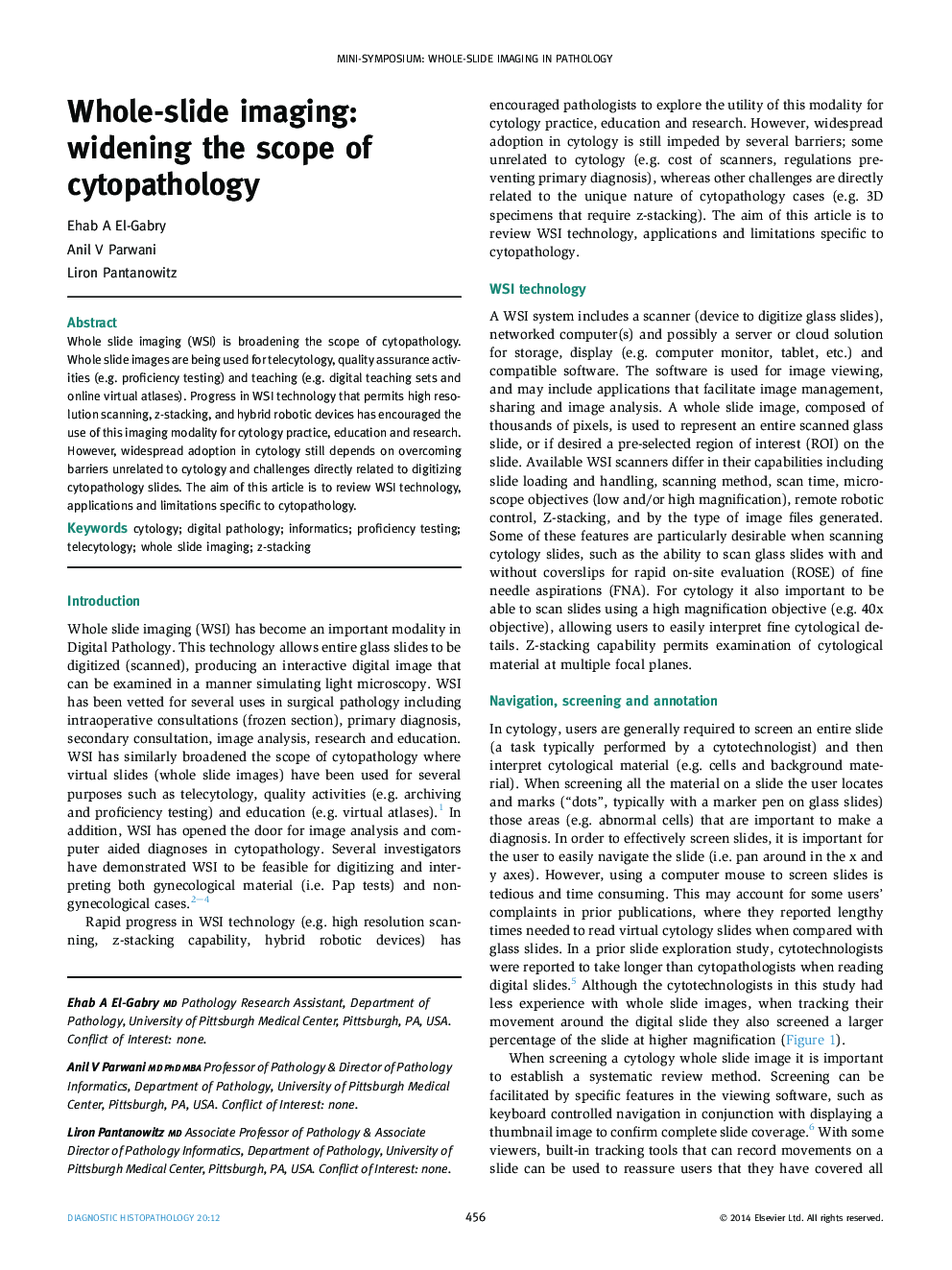 Whole-slide imaging: widening the scope of cytopathology