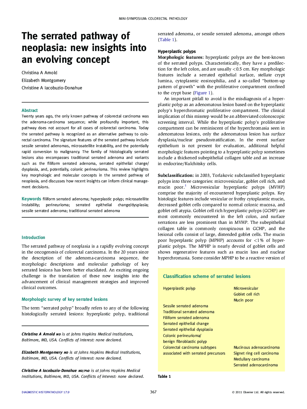 The serrated pathway of neoplasia: new insights into an evolving concept