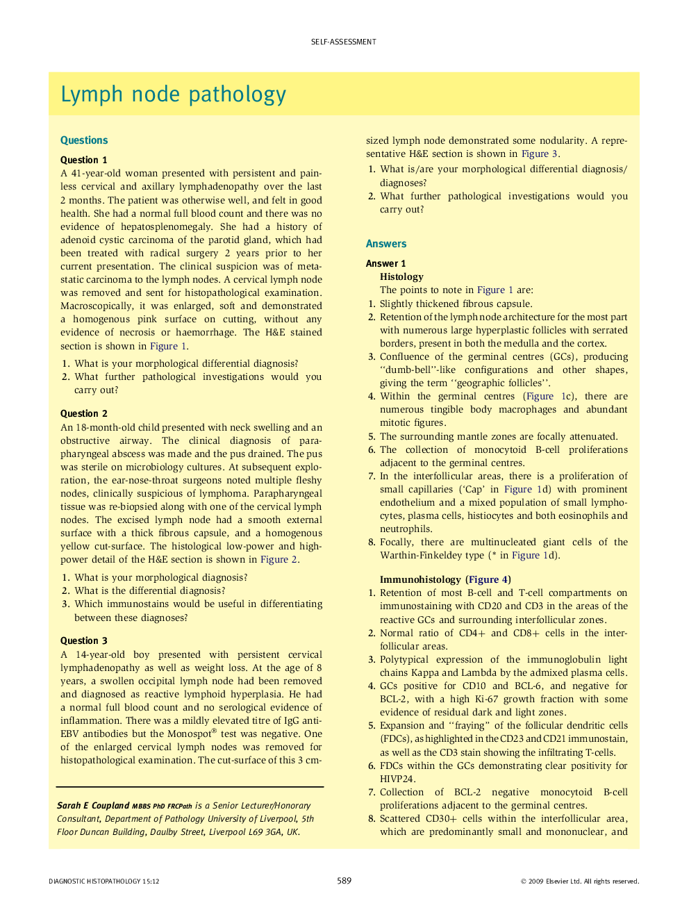 Lymph node pathology