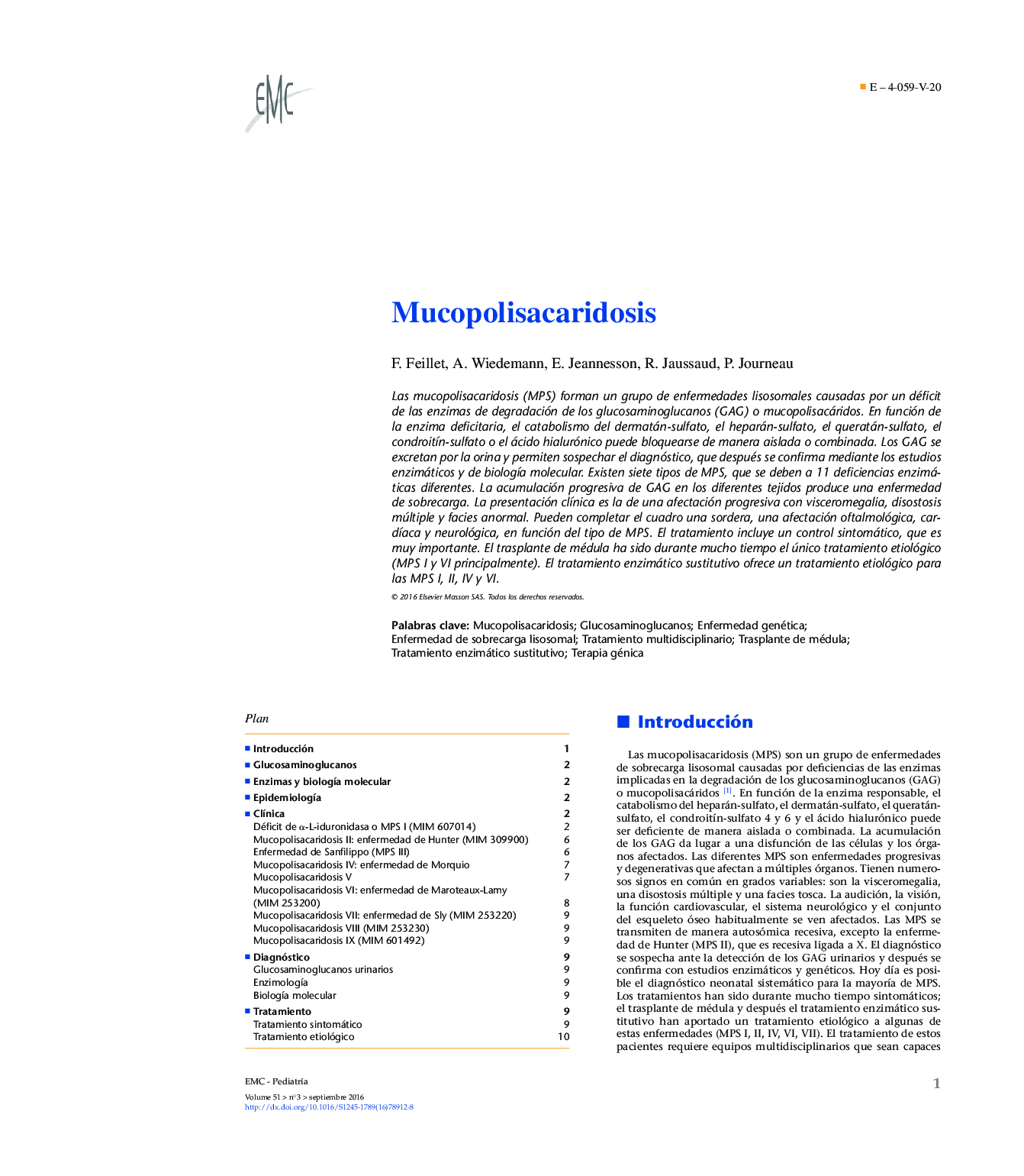 Mucopolisacaridosis