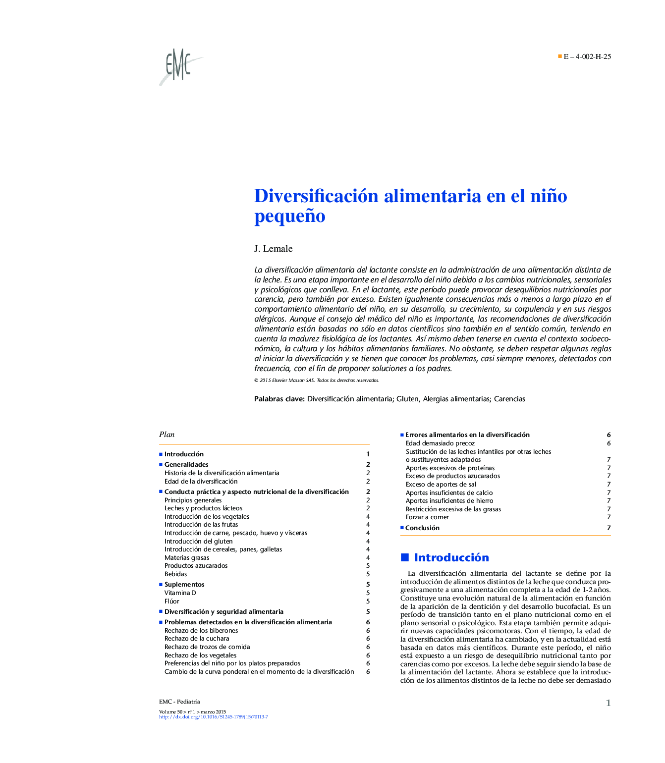 Diversificación alimentaria en el niño pequeño