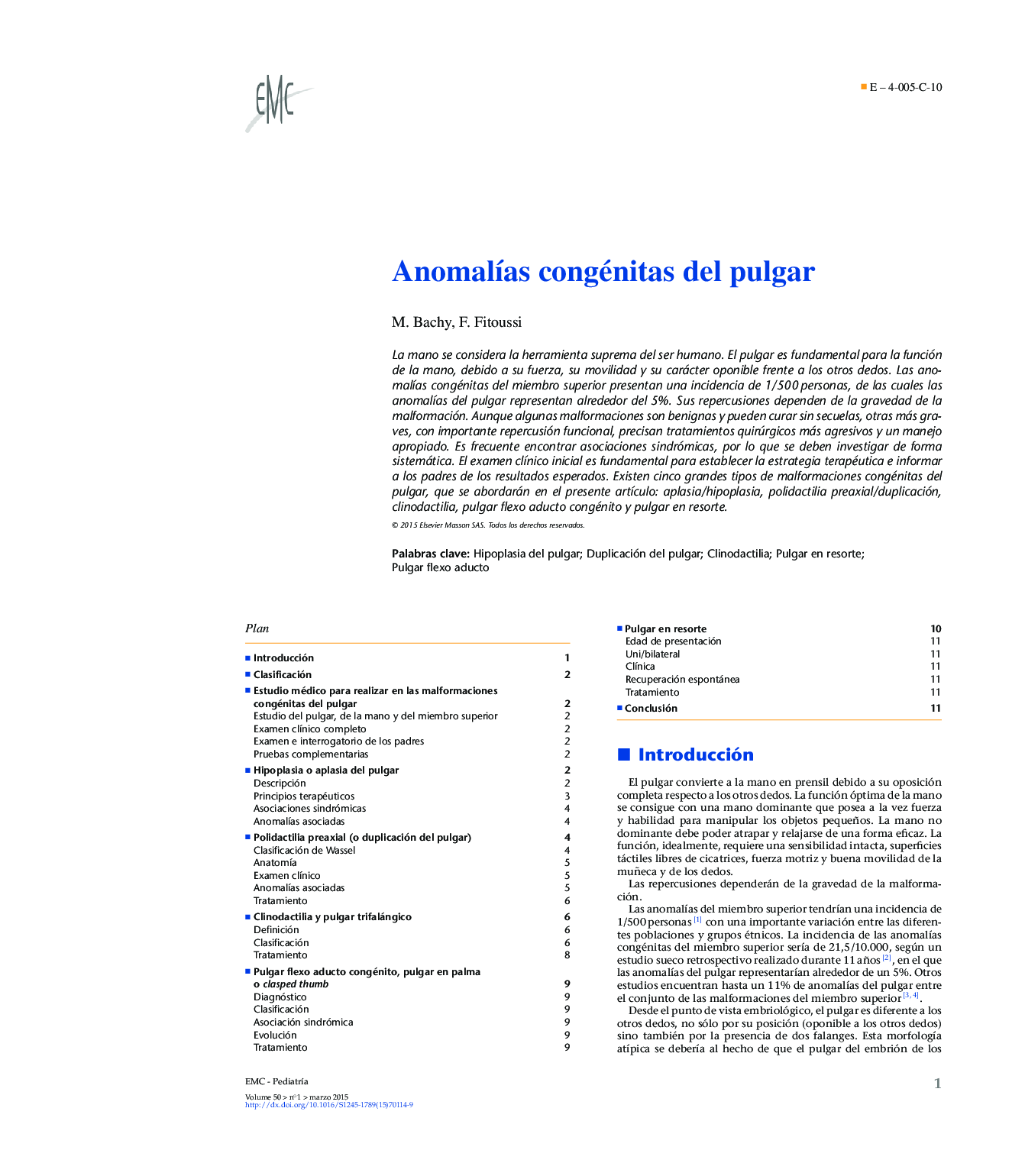 AnomalÃ­as congénitas del pulgar