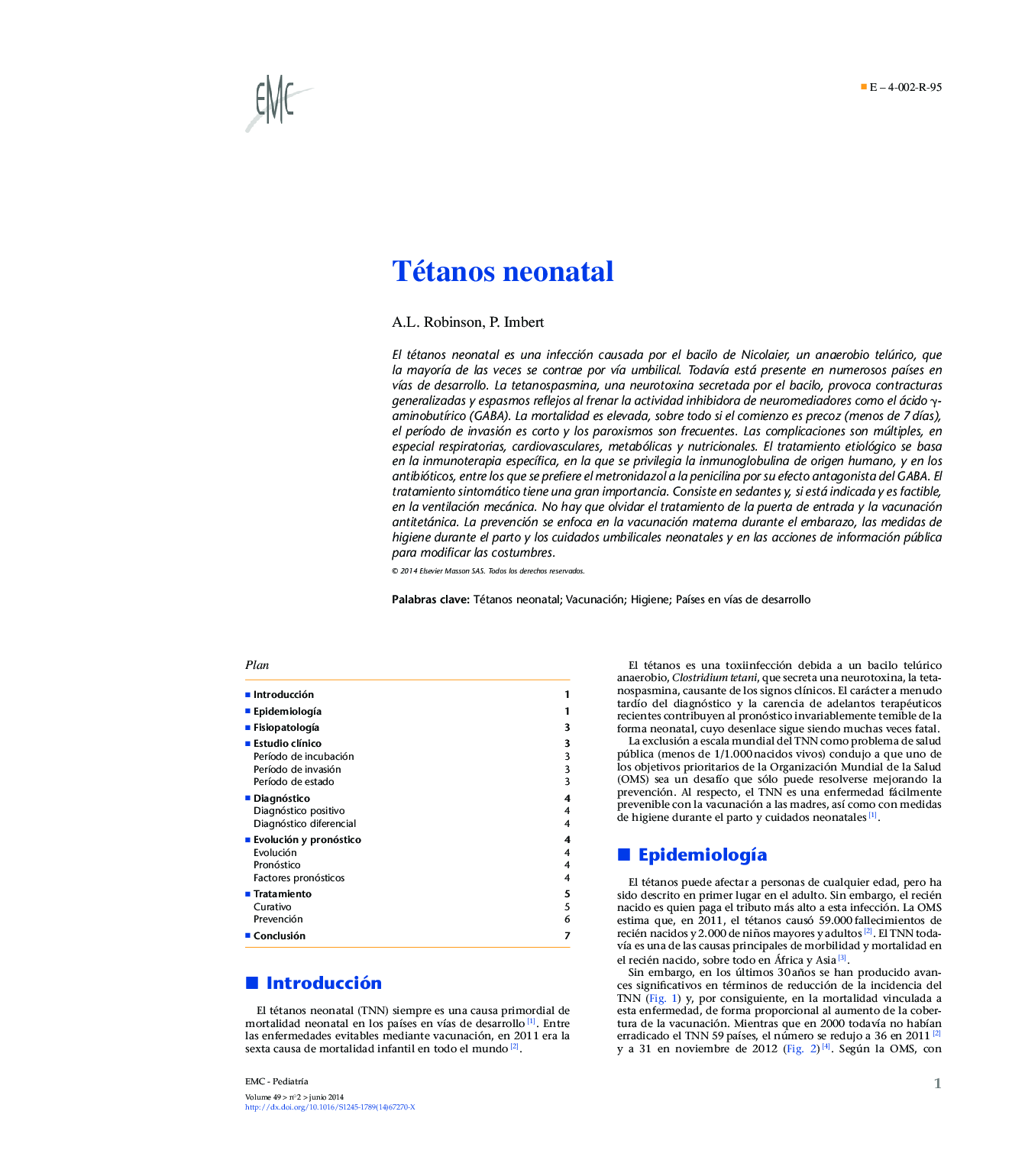 Tétanos neonatal