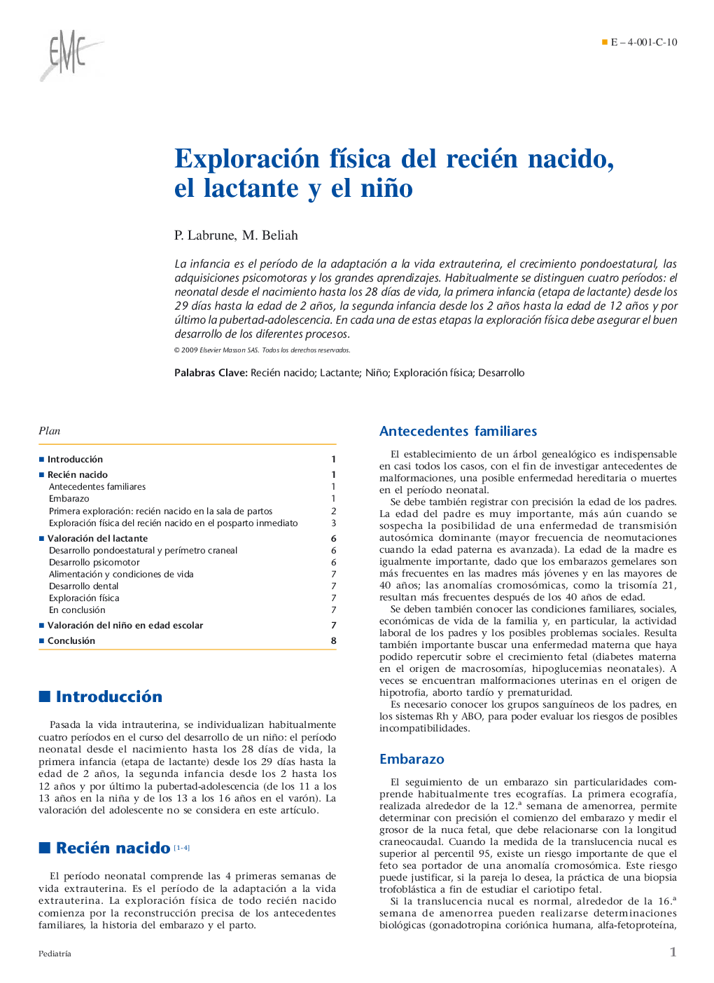 Exploración física del recién nacido, el lactante y el niño