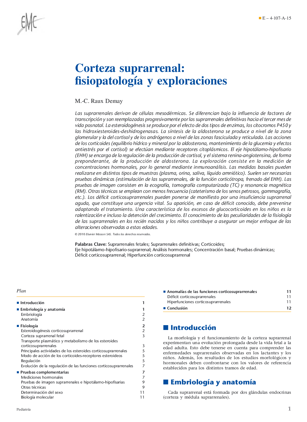 Corteza suprarrenal: fisiopatología y exploraciones