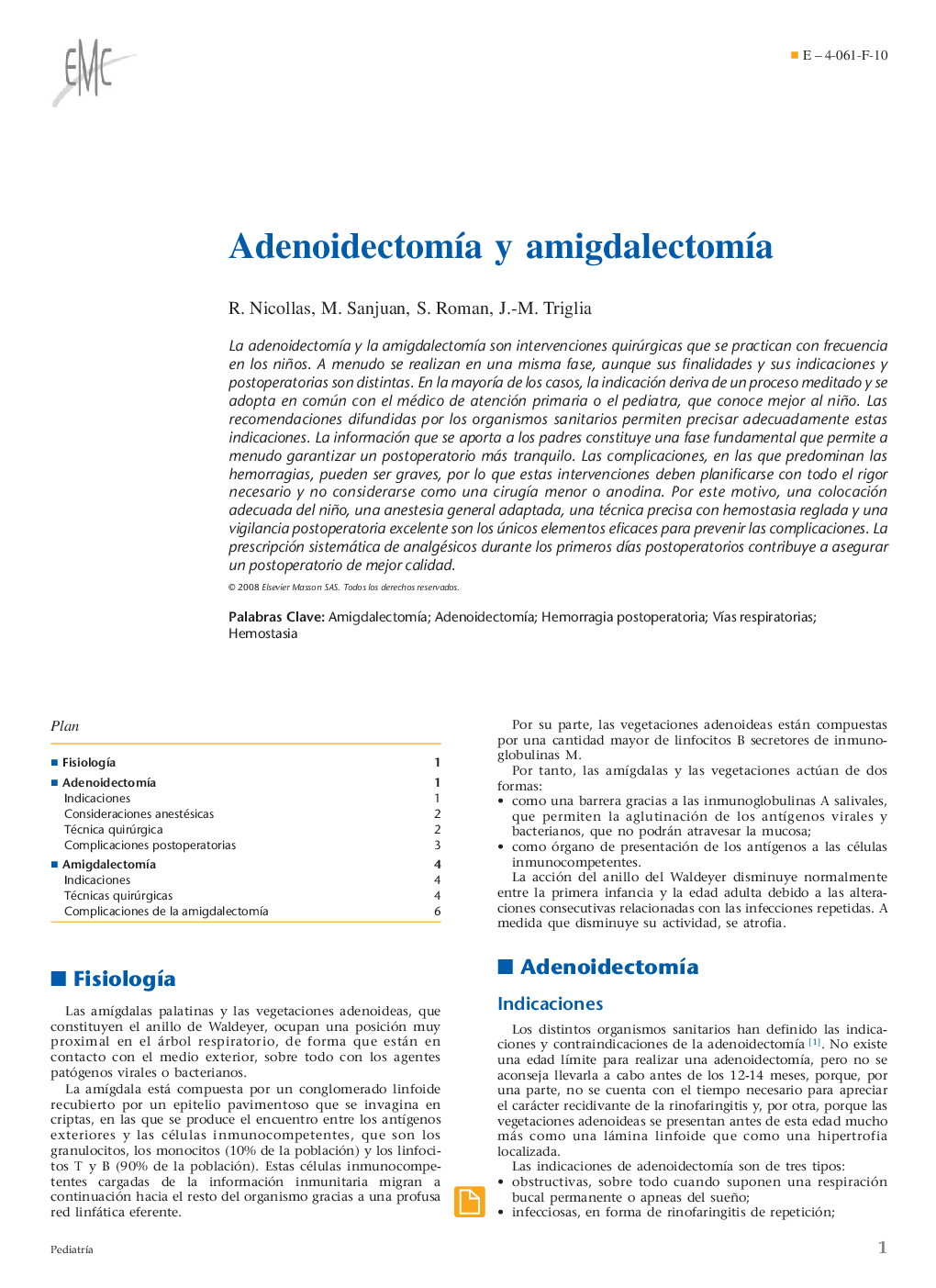 AdenoidectomÃ­a y amigdalectomÃ­a