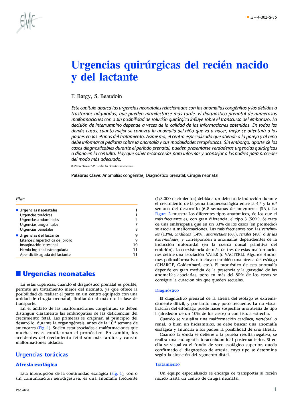 Urgencias quirúrgicas del recién nacido y del lactante