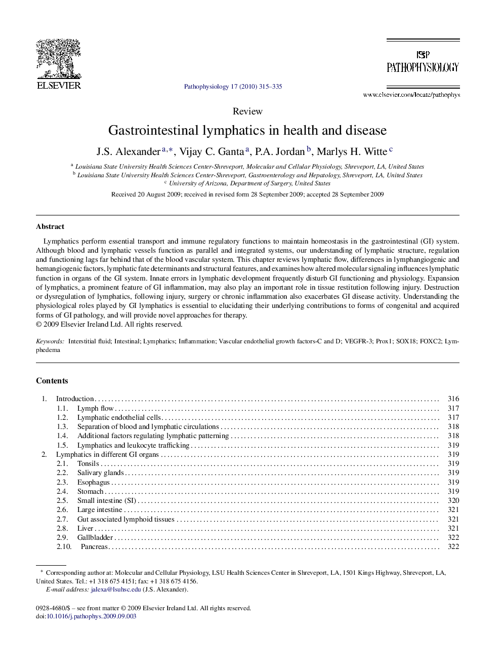 Gastrointestinal lymphatics in health and disease