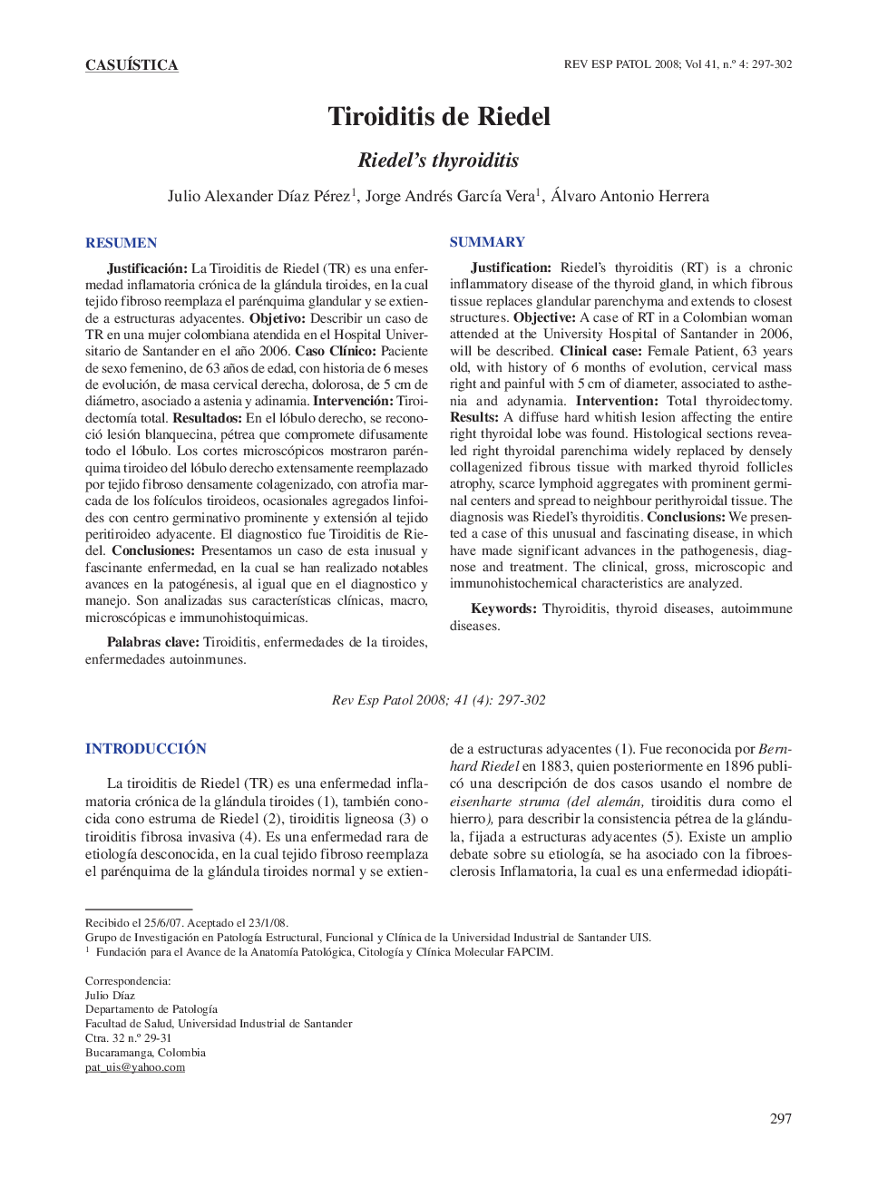 Tiroiditis de Riedel