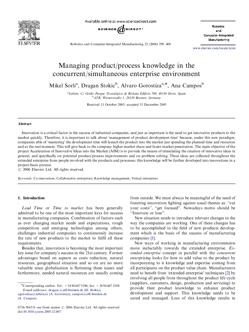 Managing product/process knowledge in the concurrent/simultaneous enterprise environment