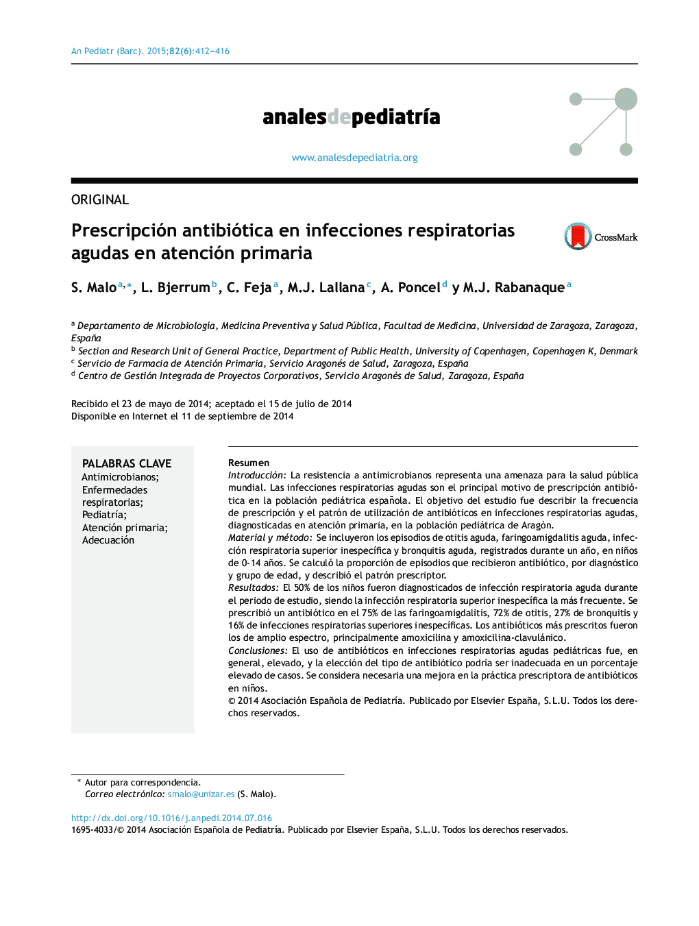 تجویز آنتی بیوتیک در عفونت های حاد تنفسی در مراقبت های اولیه 