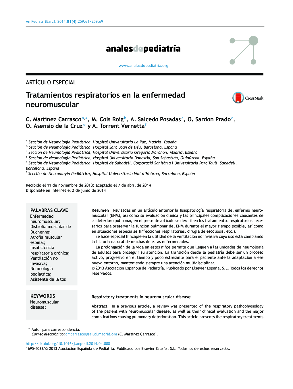 Tratamientos respiratorios en la enfermedad neuromuscular