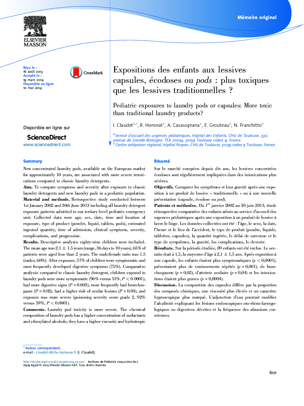 Expositions des enfants aux lessives capsules, écodoses ou pods : plus toxiques que les lessives traditionnelles ?