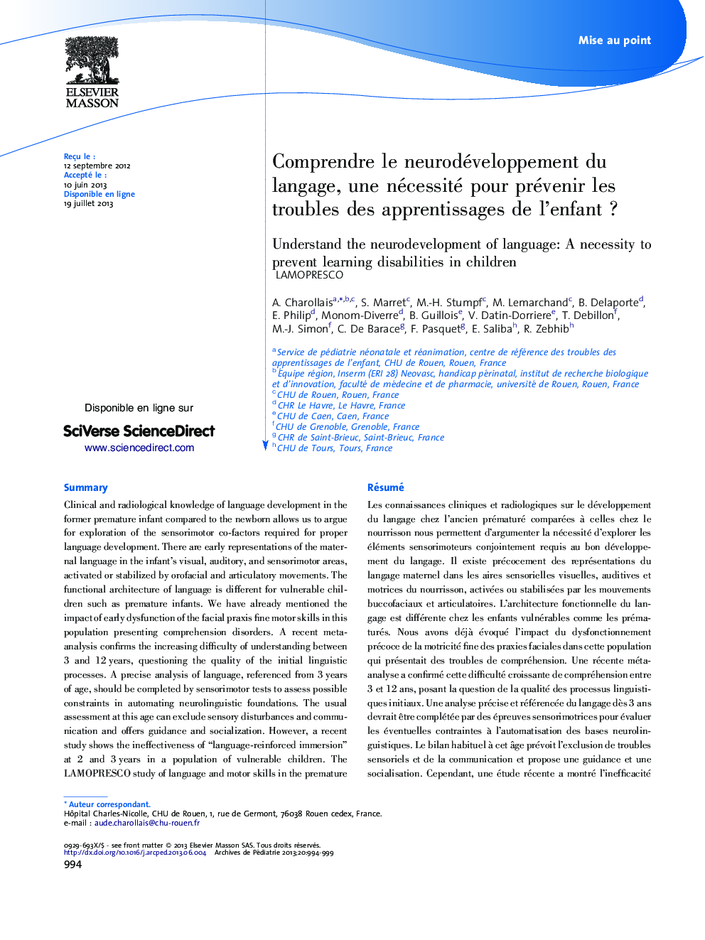 Comprendre le neurodéveloppement du langage, une nécessité pour prévenir les troubles des apprentissages de l’enfant ?