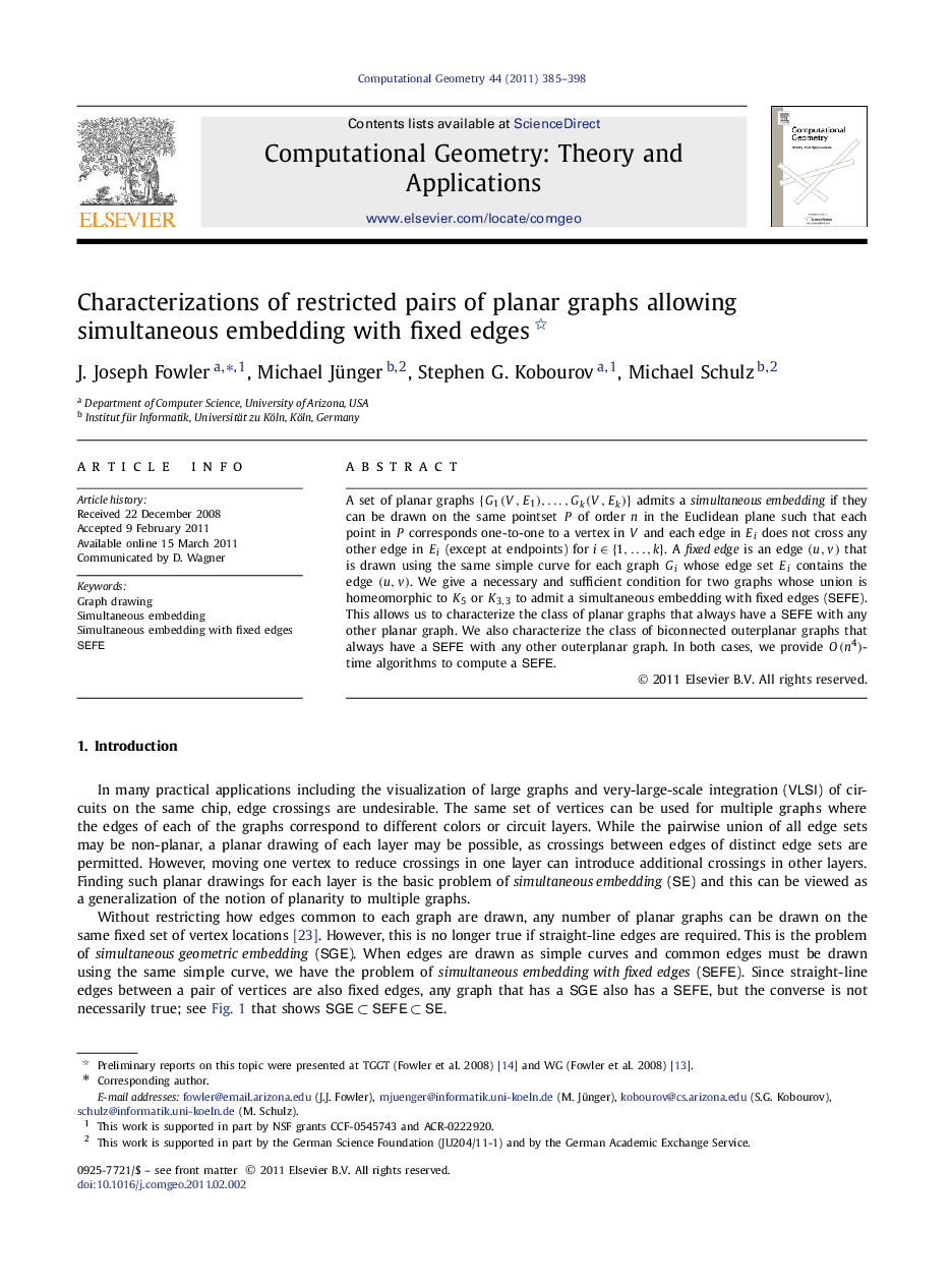 Characterizations of restricted pairs of planar graphs allowing simultaneous embedding with fixed edges 