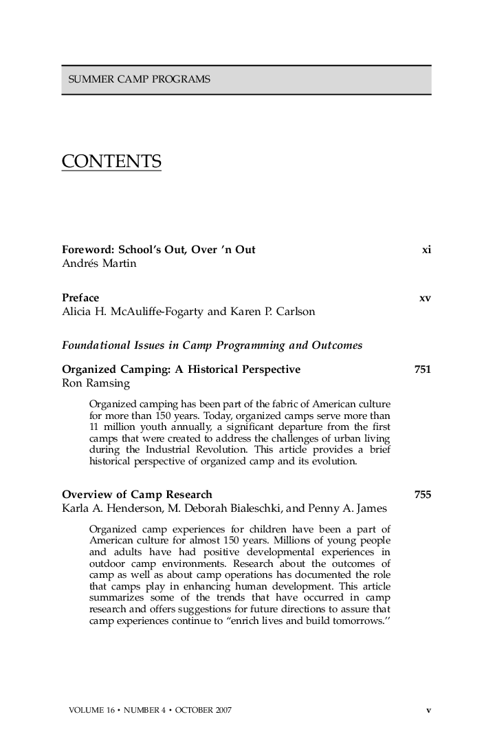 Table of Contents