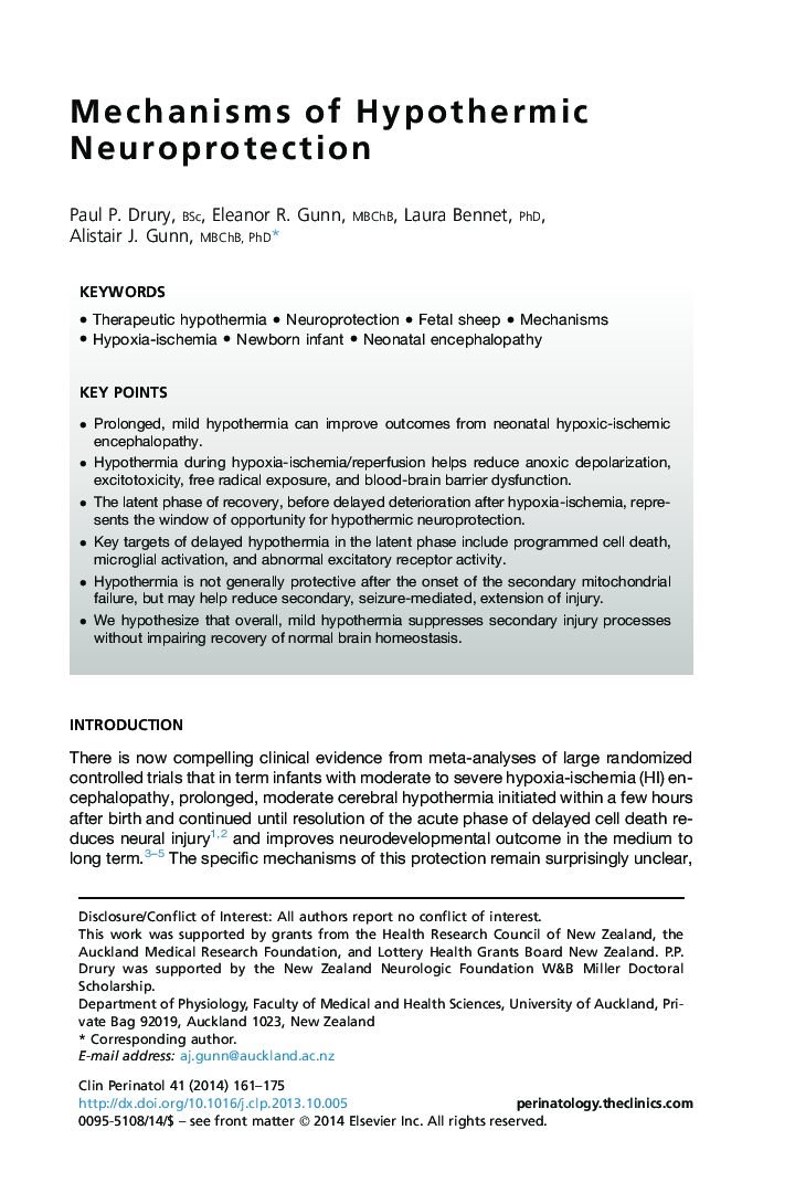 Mechanisms of Hypothermic Neuroprotection