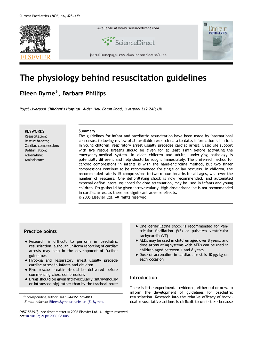 The physiology behind resuscitation guidelines