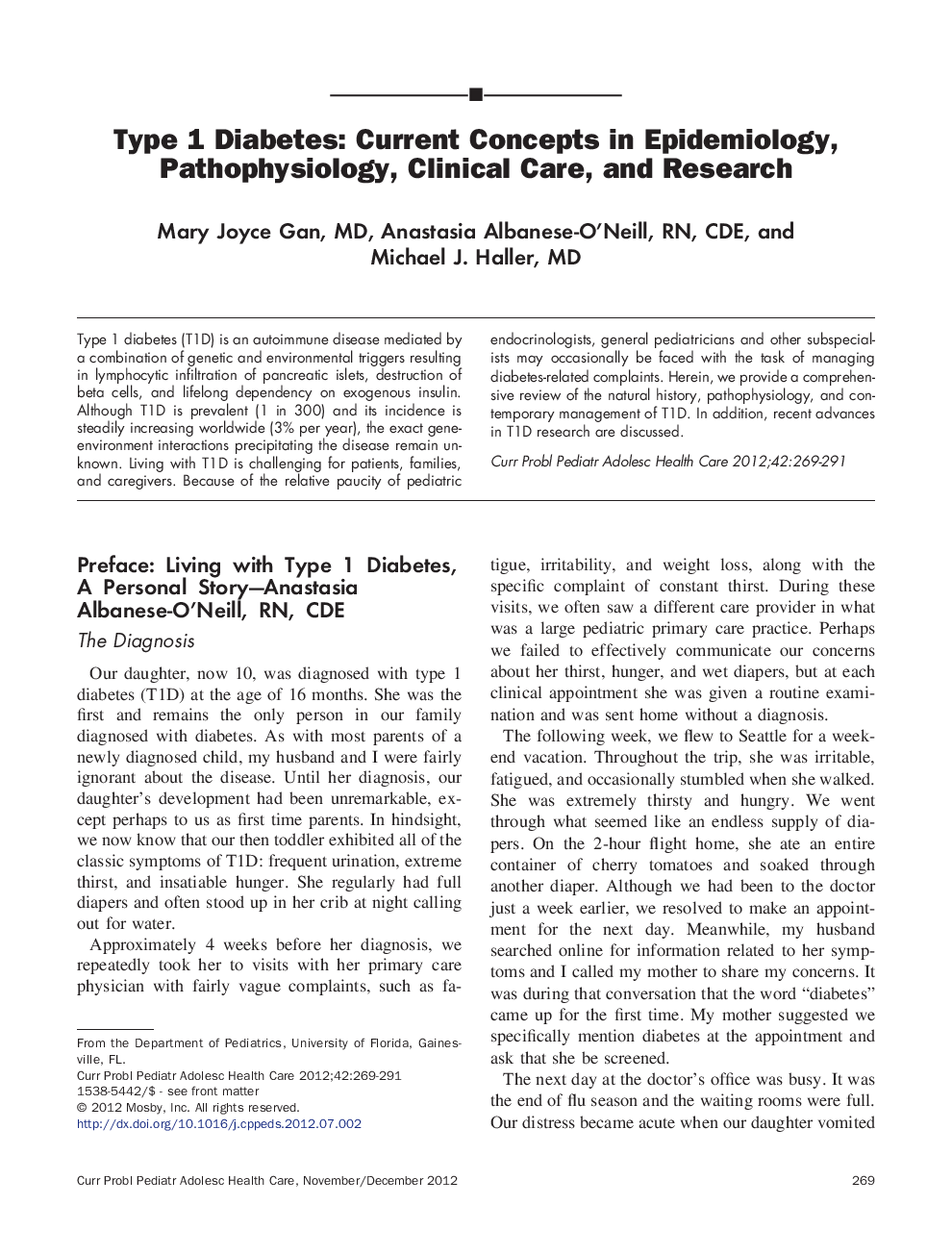 Type 1 Diabetes: Current Concepts in Epidemiology, Pathophysiology, Clinical Care, and Research