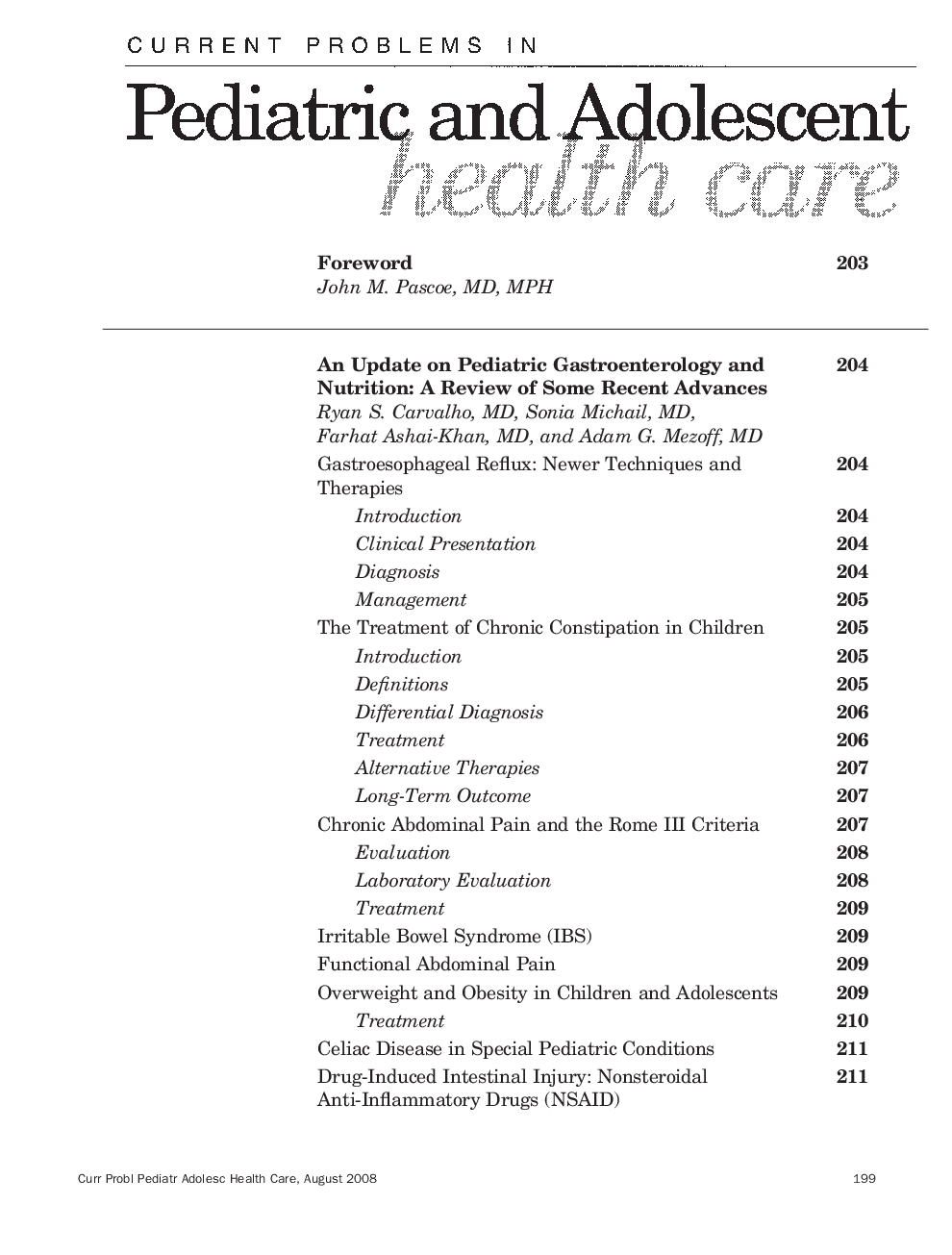 Table of Contents