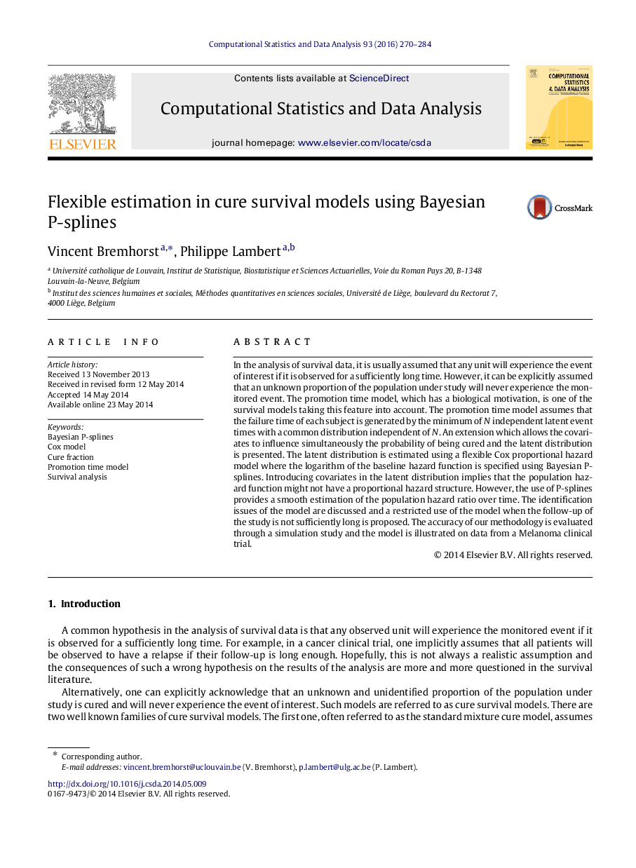 Flexible estimation in cure survival models using Bayesian P-splines