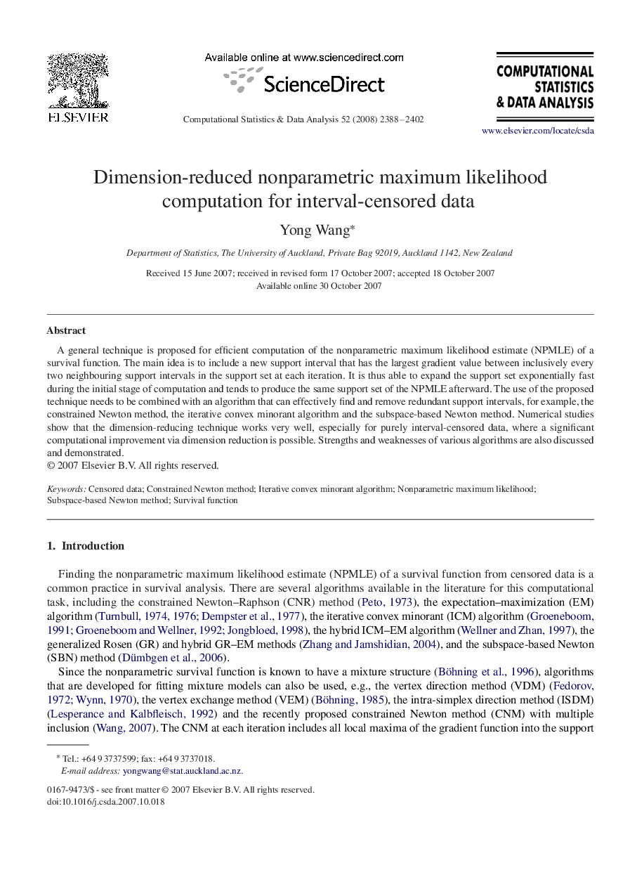 Dimension-reduced nonparametric maximum likelihood computation for interval-censored data