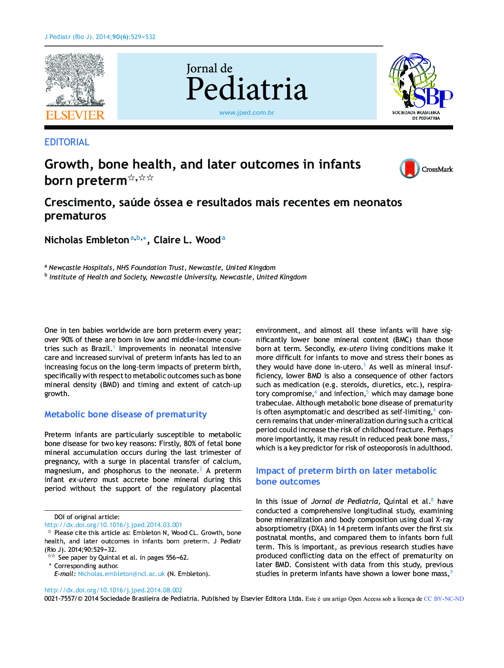 Growth, bone health, and later outcomes in infants born preterm