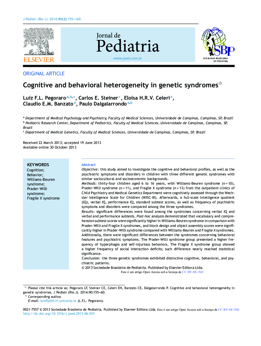 Cognitive and behavioral heterogeneity in genetic syndromes 