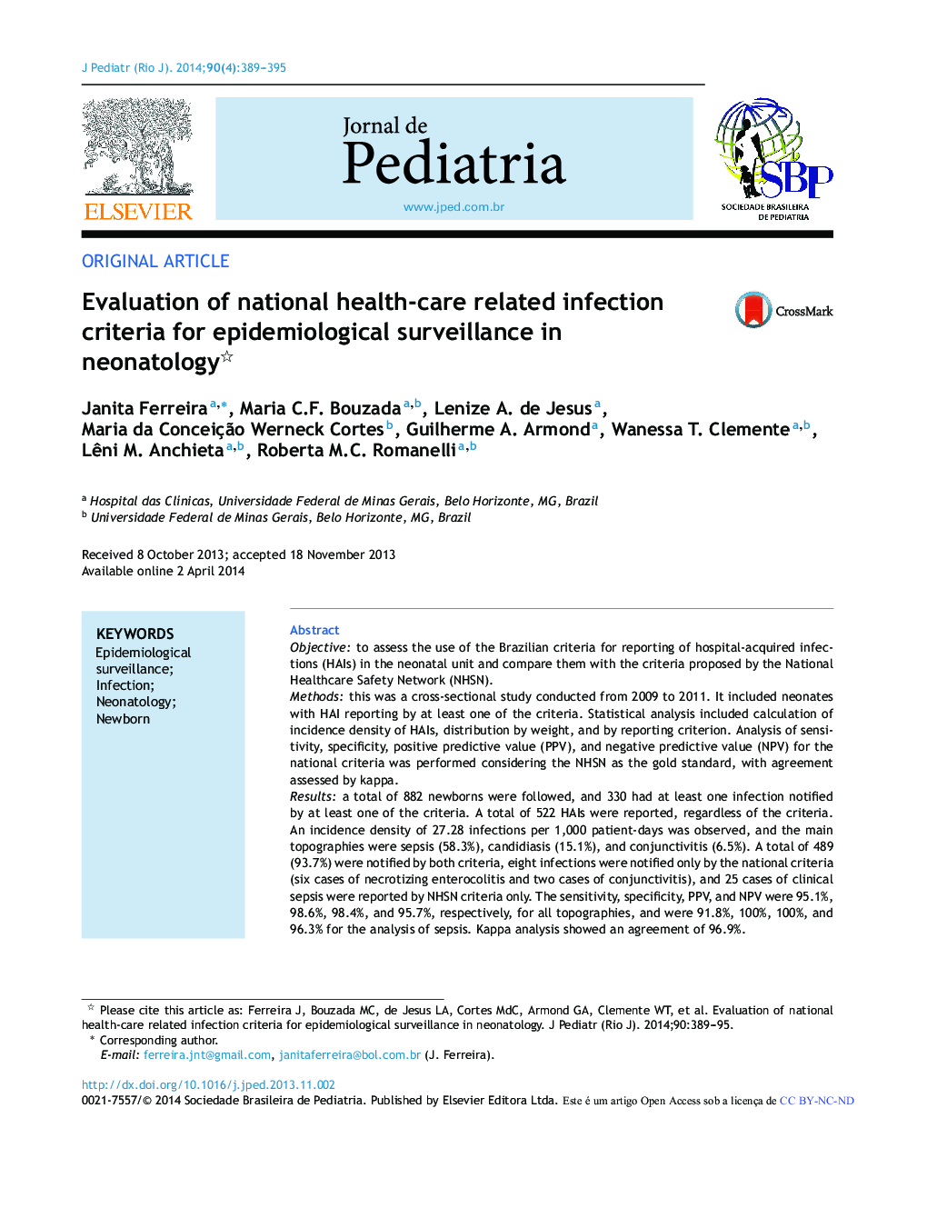 ارزیابی معیارهای عفونت مربوط به مراقبت های بهداشتی ملی در نظارت اپیدمیولوژیک در نوزادان 