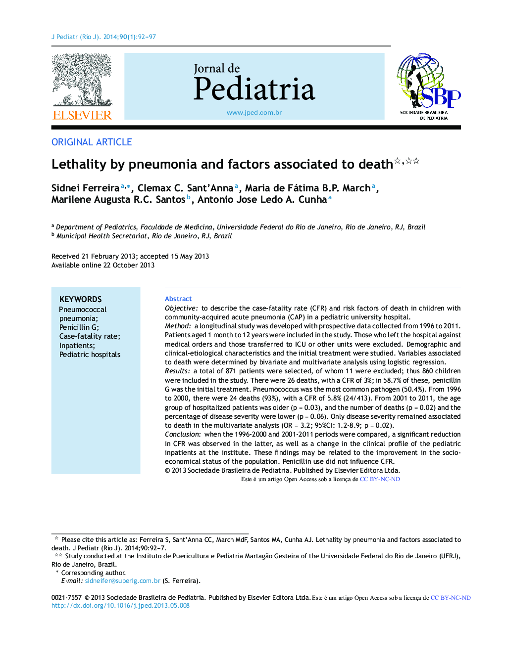 مرگ و میر ناشی از پنومونی و عوامل مرتبط با مرگ یک ؟؟ 