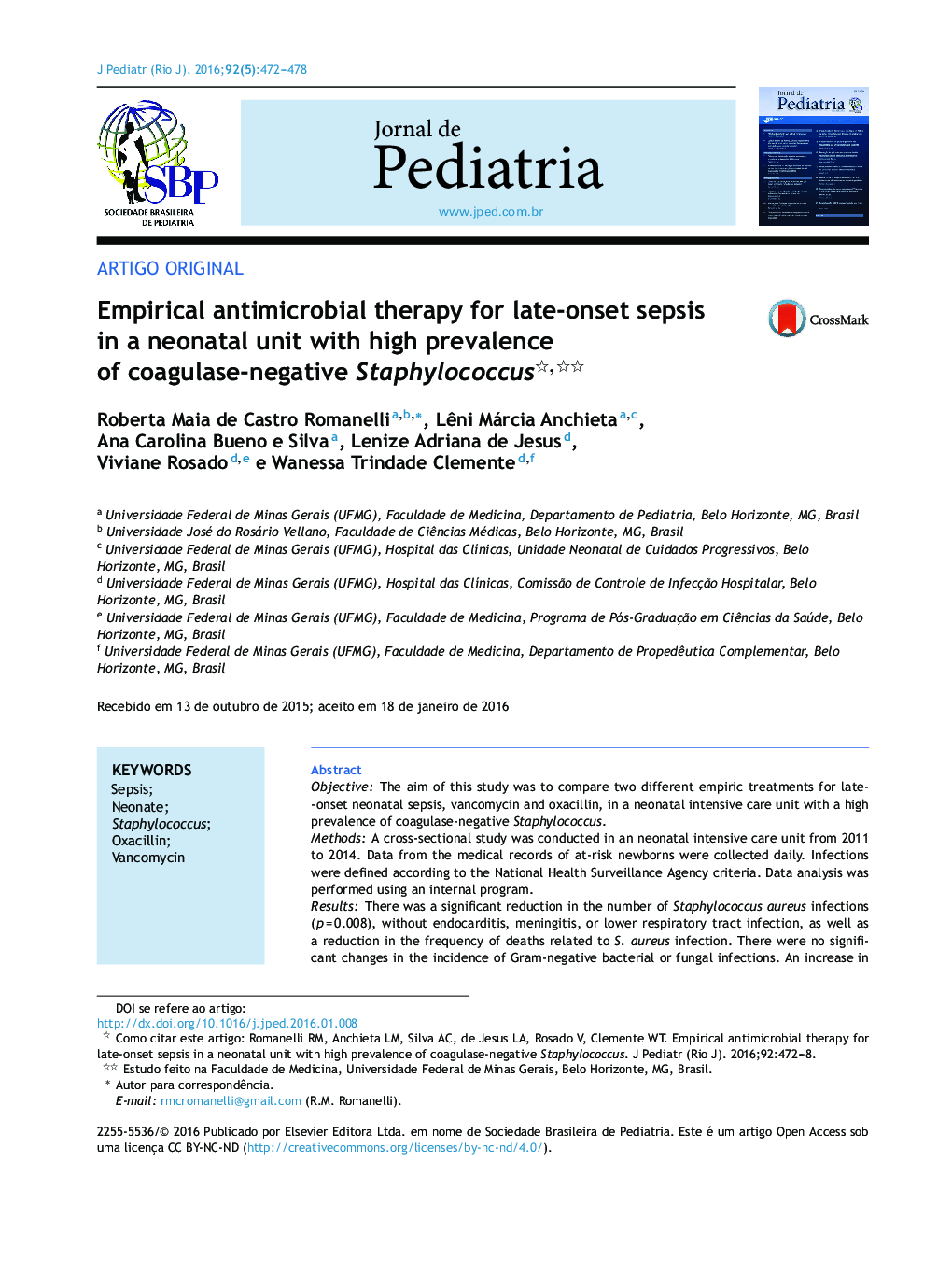 Empirical antimicrobial therapy for late‐onset sepsis in a neonatal unit with high prevalence of coagulase‐negative Staphylococcus 