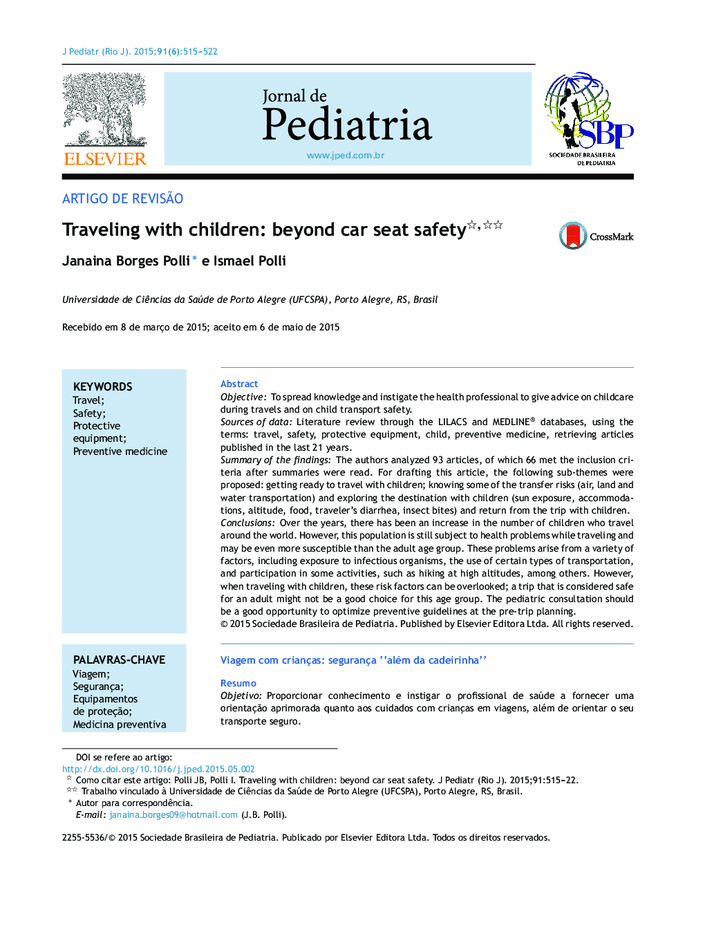 Traveling with children: beyond car seat safety 