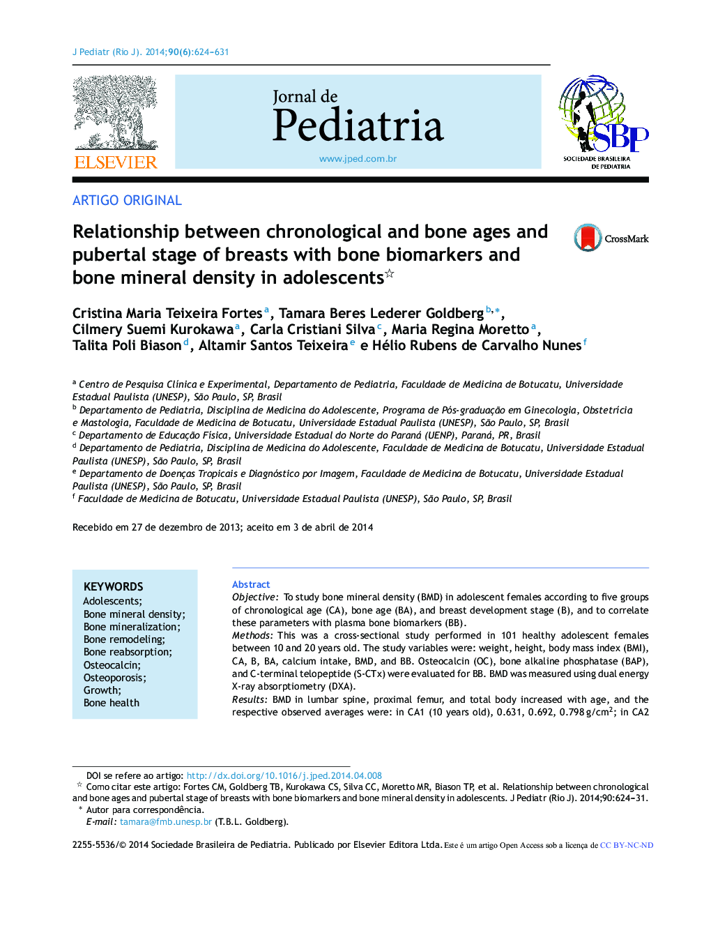 رابطه سن و زمان استخوانی و مرحله بلوند سینه با بیومارکرهای استخوان و تراکم استخوان در نوجوانان 