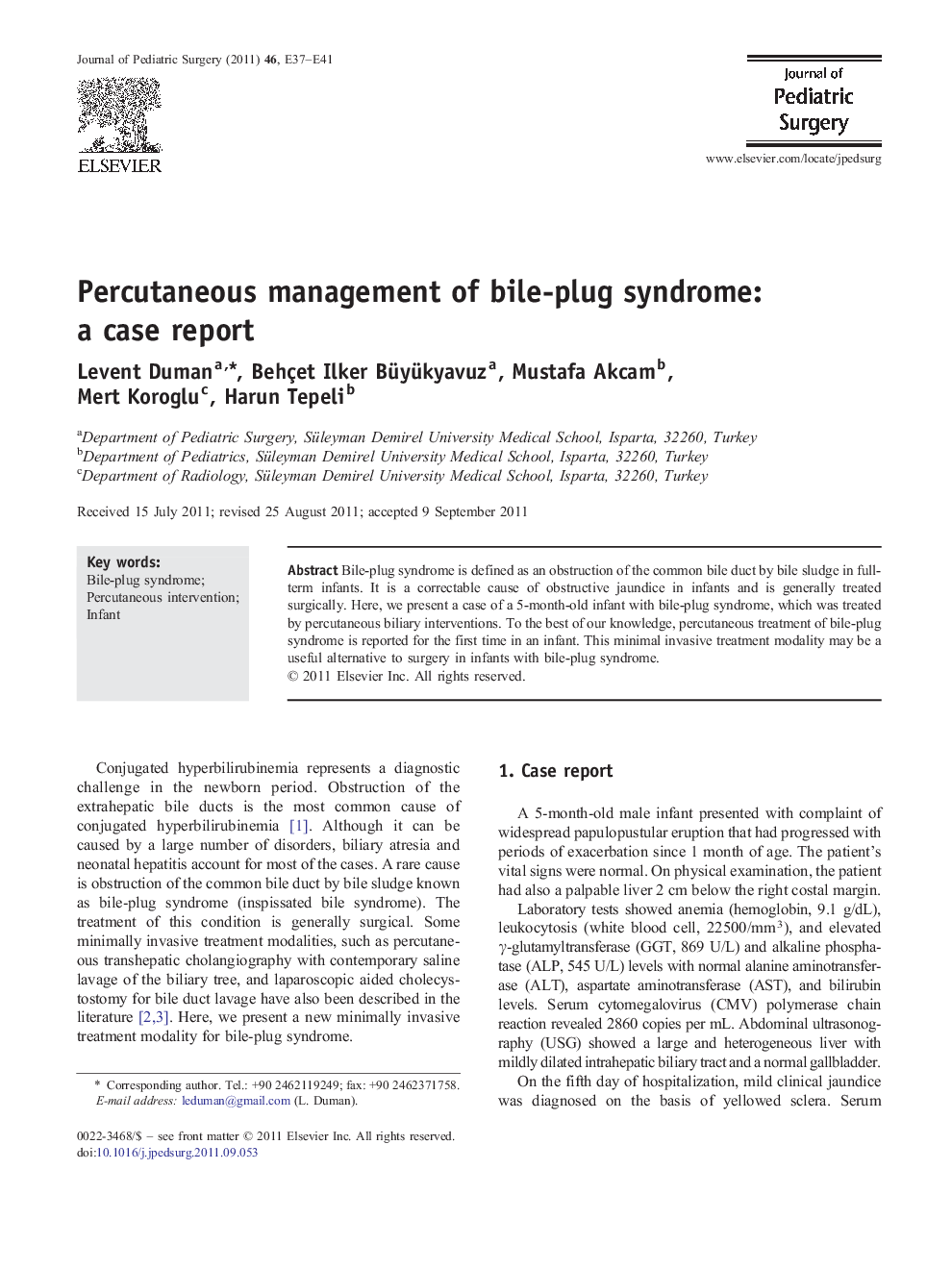 Percutaneous management of bile-plug syndrome: a case report