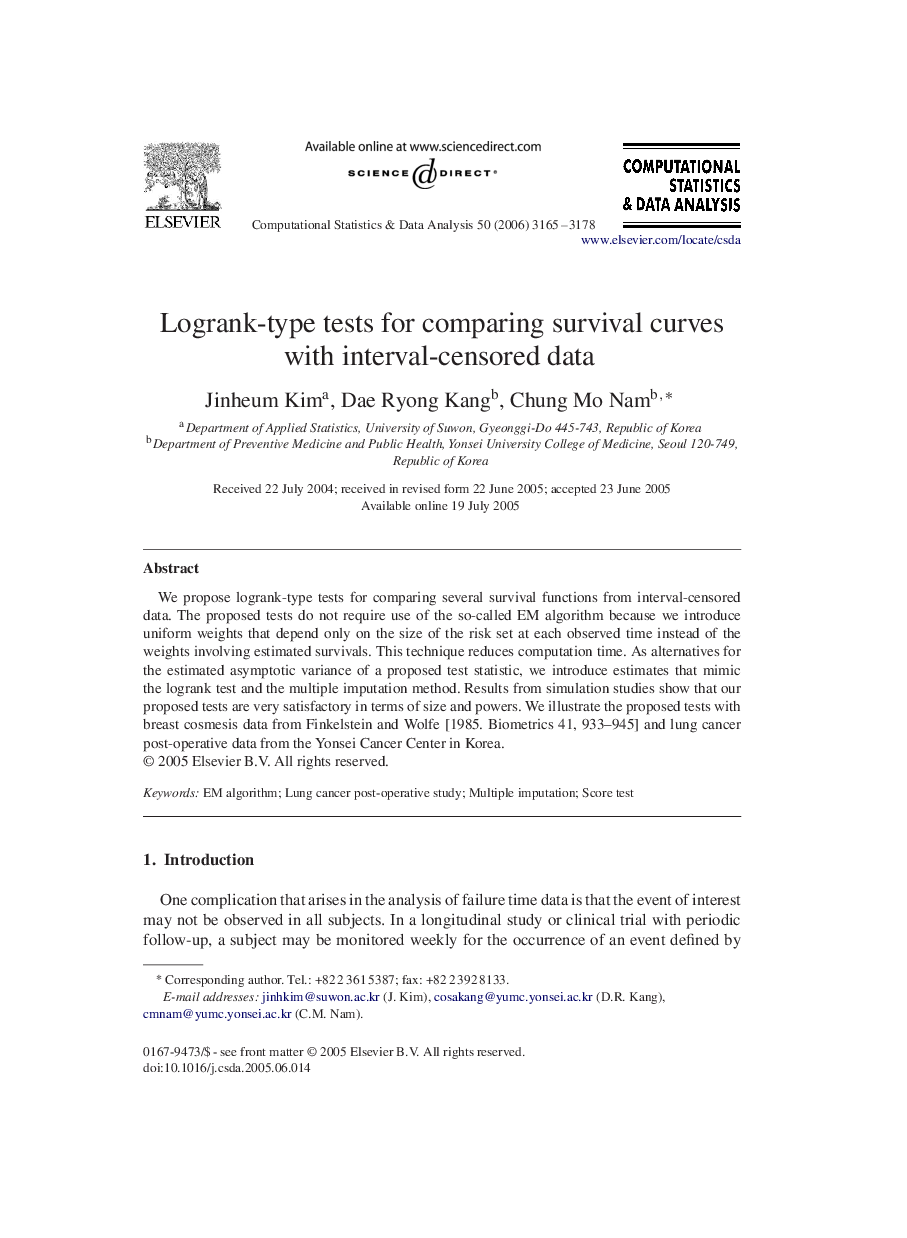 Logrank-type tests for comparing survival curves with interval-censored data