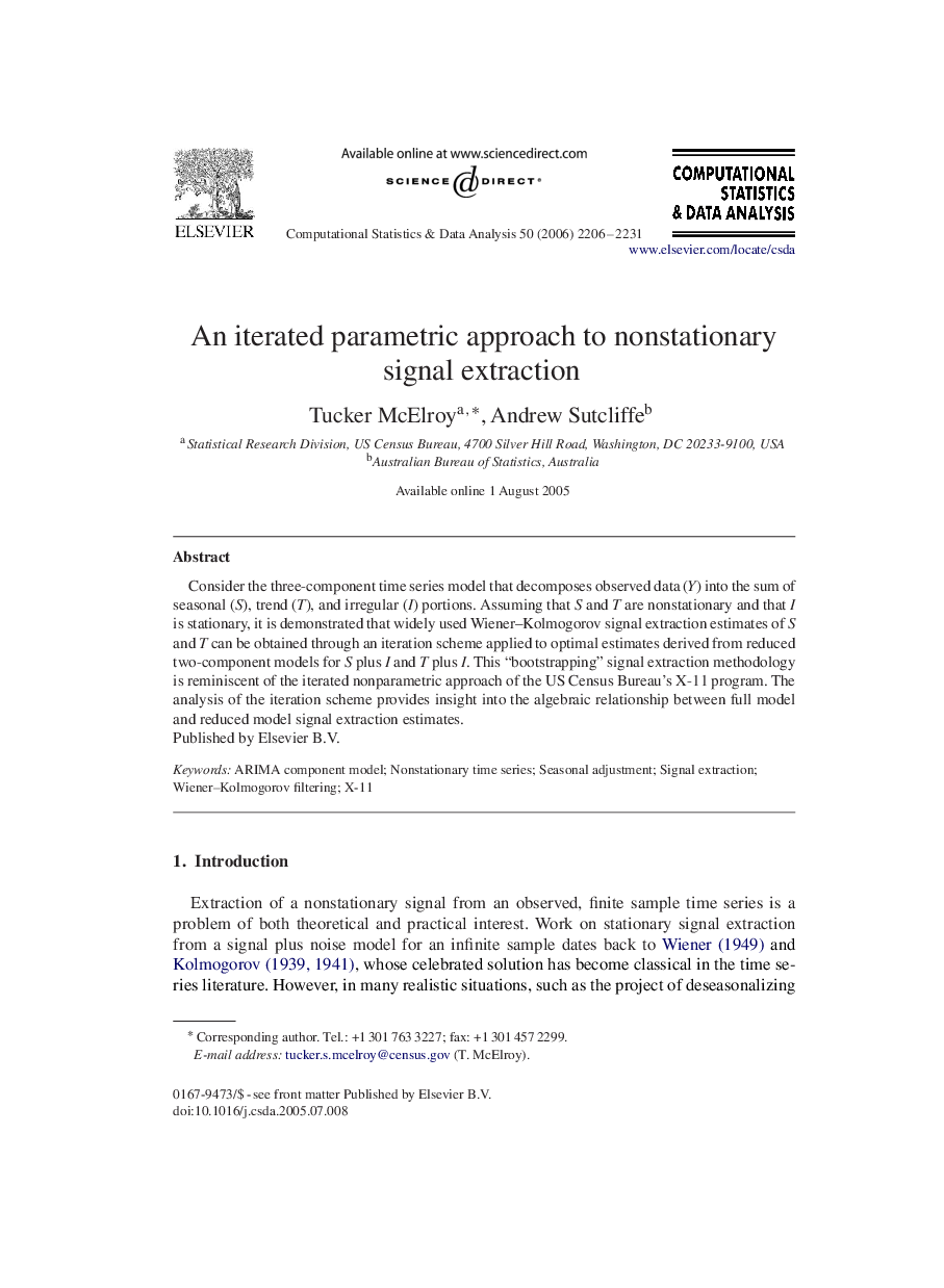 An iterated parametric approach to nonstationary signal extraction