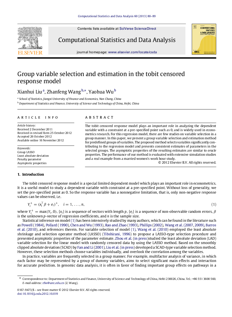 Group variable selection and estimation in the tobit censored response model