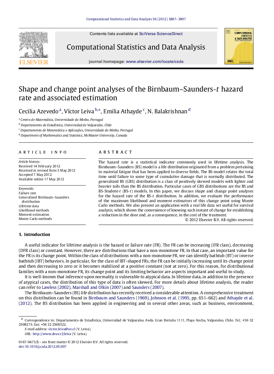 Shape and change point analyses of the Birnbaum–Saunders-tt hazard rate and associated estimation