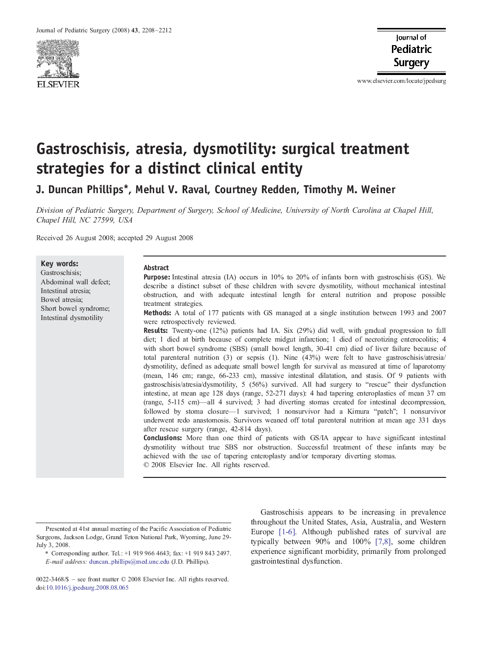 Gastroschisis, atresia, dysmotility: surgical treatment strategies for a distinct clinical entity 