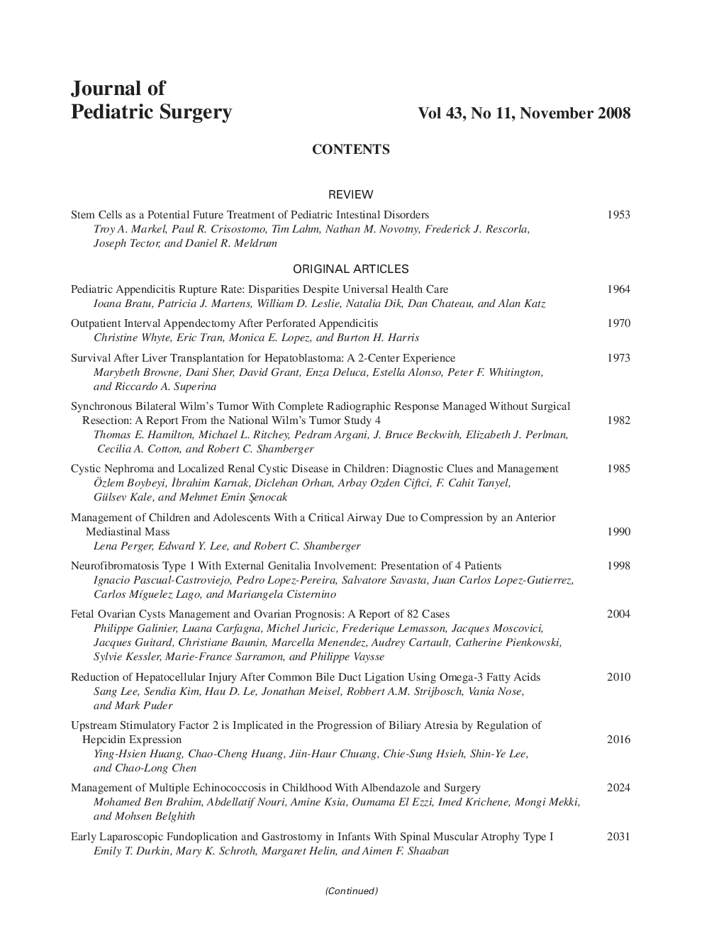 Table of Contents