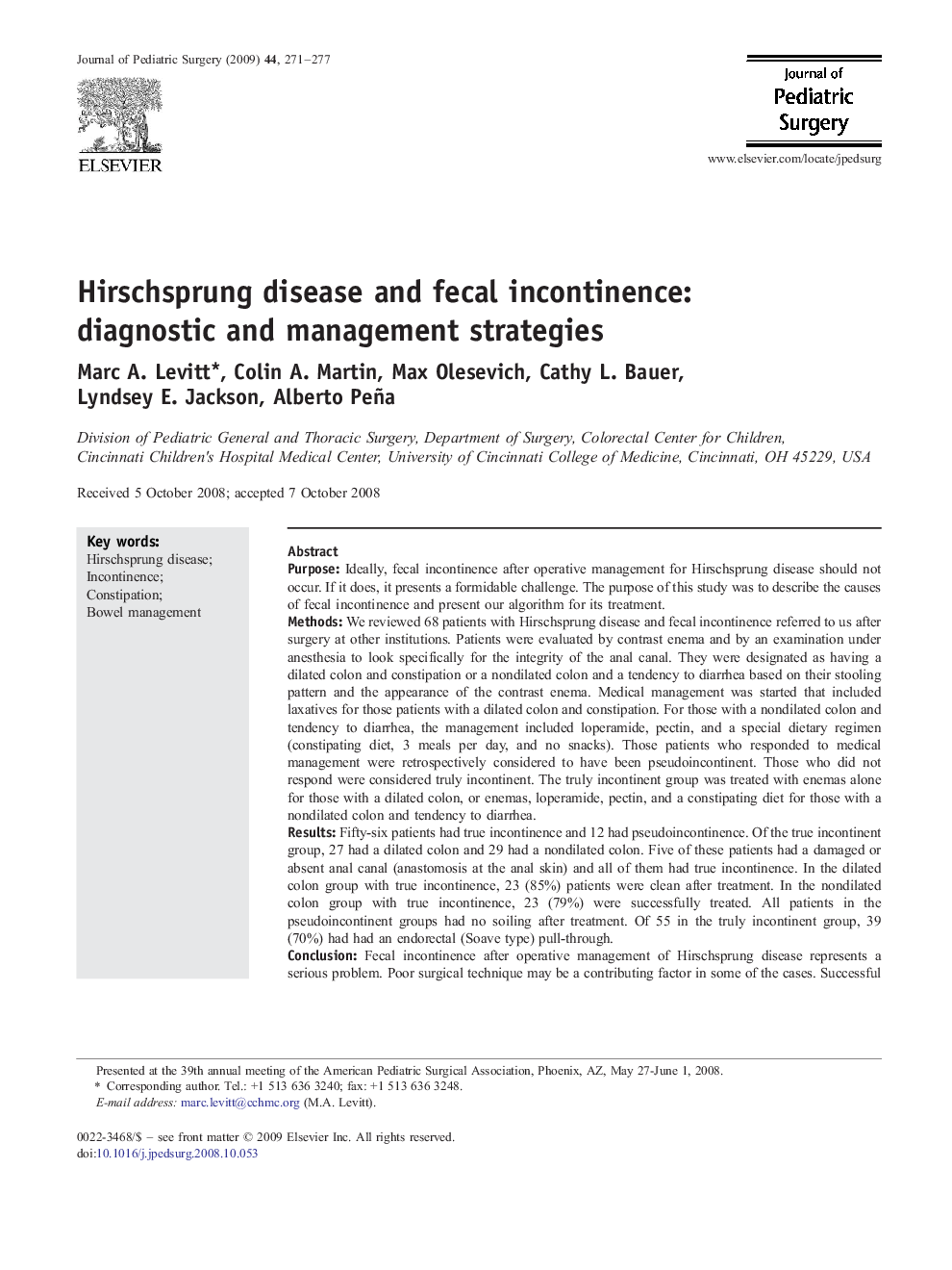 Hirschsprung disease and fecal incontinence: diagnostic and management strategies 