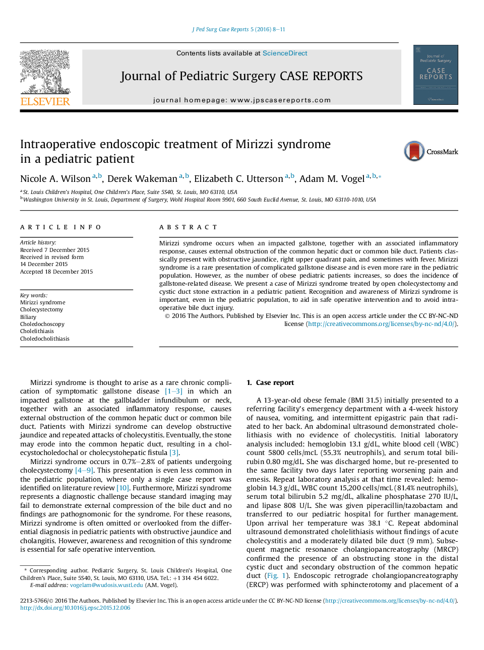 Intraoperative endoscopic treatment of Mirizzi syndrome in a pediatric patient